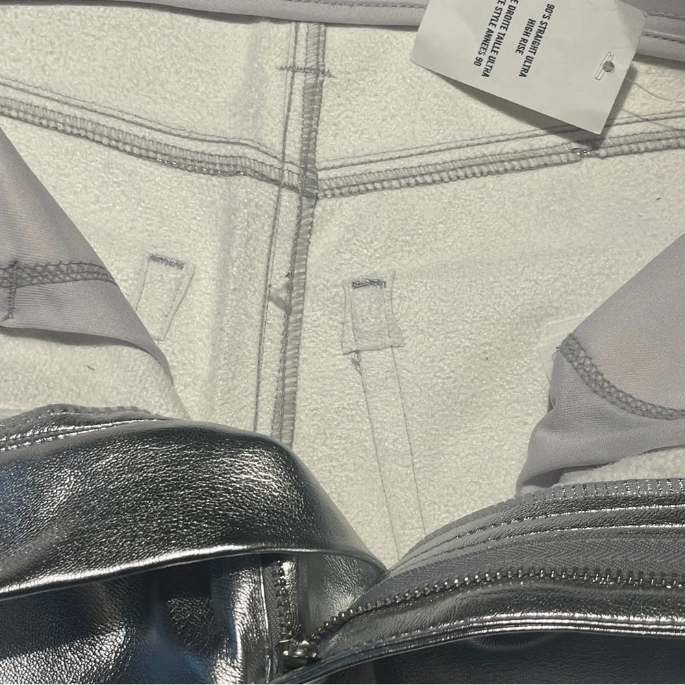 Abercrombie & Fitch Metallic Silver Straight-Leg Pants - Picture 6 of 13